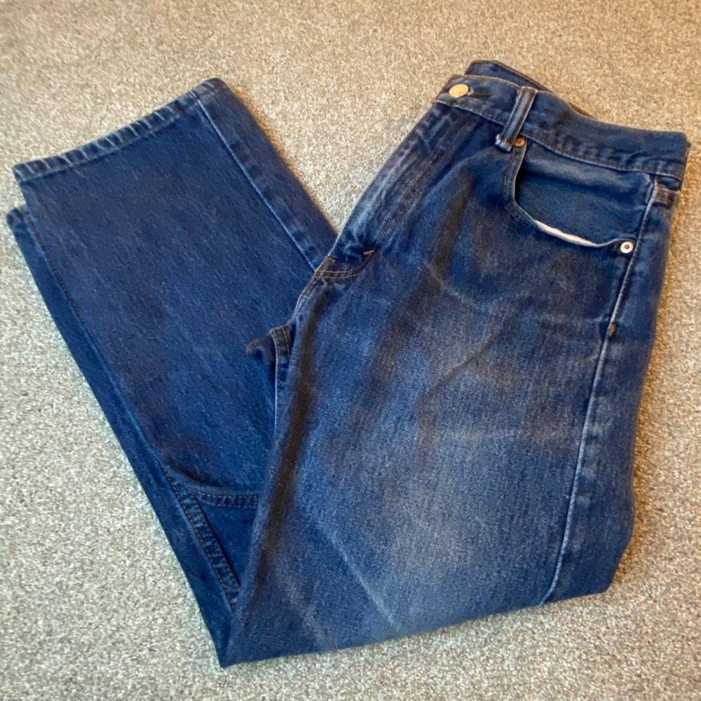 Levi Strauss 505 Jeans Mens 36W 30L Straight Fit Denim